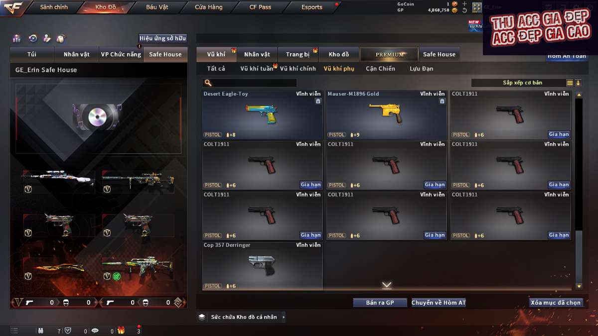 shop acc cf uy tin gia re